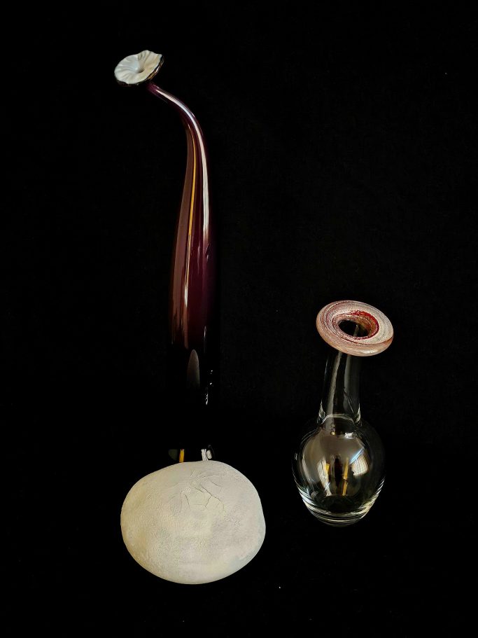 Inspired fungi glass vessels